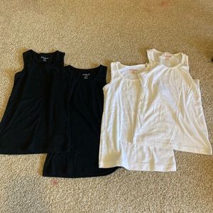 Four Black & White Tank Tops